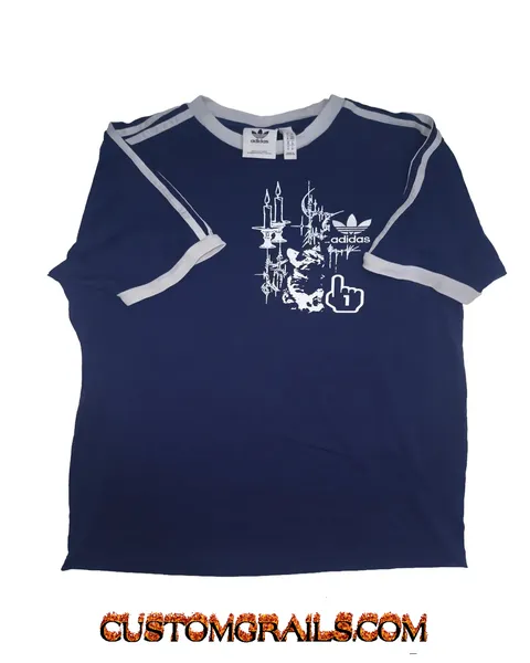 #10 Y2K MARINE BLUE ADIDAS SHIRT